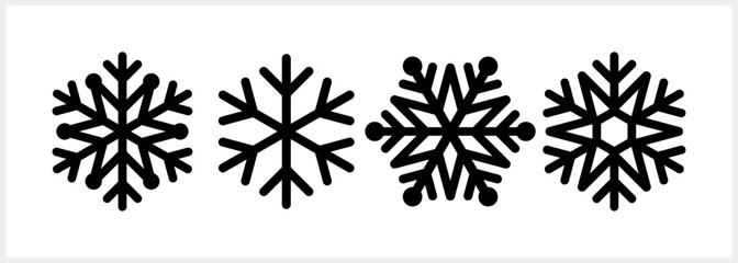 Snowflake icon isolated. Christmas and winter emblem. Xmas design. Vector stock illustration. EPS 10