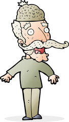 cartoon man wearing hat
