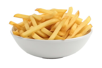 french fries isolated on transparent background