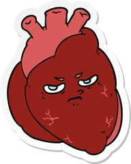 sticker of a cartoon heart