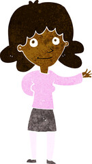 cartoon friendly woman