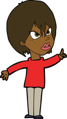 cartoon woman arguing