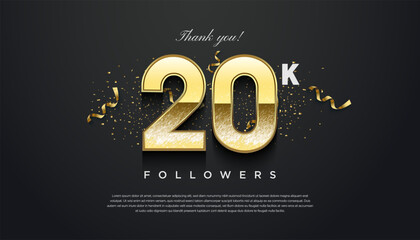 20k followers with golden number color combined.