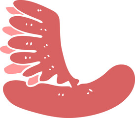 cartoon doodle of a hot dog