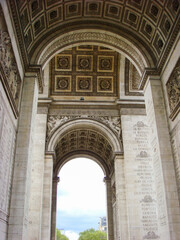 Fototapeta na wymiar View of triumphal arch. Close-up.Paris. France.