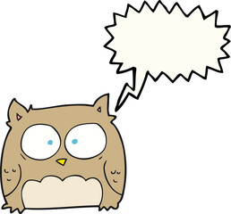speech bubble cartoon owl