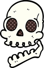 cartoon doodle skull