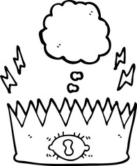 thought bubble cartoon magic crown