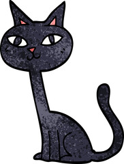 cartoon doodle cat
