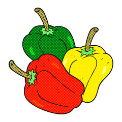 comic book style cartoon peppers