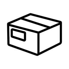 parcel business icon with black outline style. icon, storage, business, symbol, set, vector, service. Vector illustration