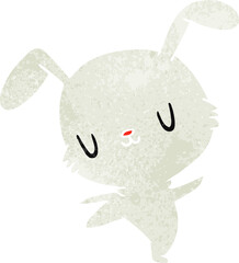 retro cartoon kawaii cute furry bunny