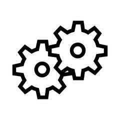setting business icon with black outline style. business, icon, symbol, note, vector, document, office. Vector illustration