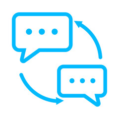 conversation business icon with black outline style. business, vector, group, icon, set, symbol, people. Vector illustration