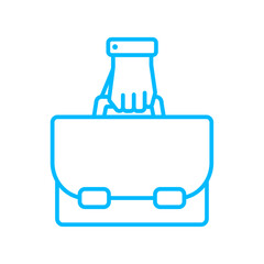 bag business icon with black outline style. business, icon, symbol, note, vector, document, office. Vector illustration