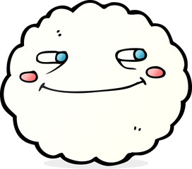 cartoon happy cloud
