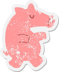 long snout pig grunge sticker