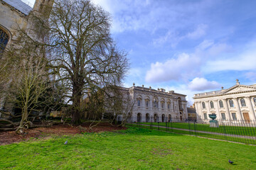 Beautiful University building and yard in Cambridge, UK