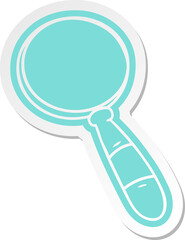 cartoon sticker of a magnifying glass