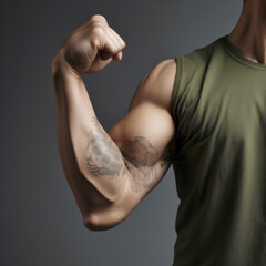 Un bras musclé avec un tatouage