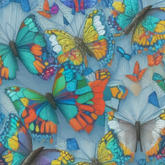 Fototapeta na wymiar Creative patterned butterfly