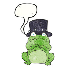 speech bubble textured cartoon wealthy toad