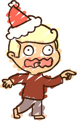 Christmas Man Chalk Drawing