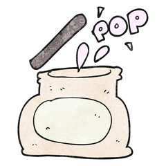 textured cartoon popping jar