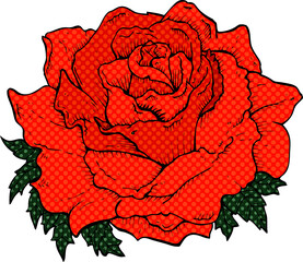 cartoon rose