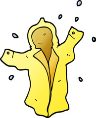 vector gradient illustration cartoon wet rain coat