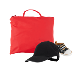 hats bags shoes clothes isolated on white background with clipping path