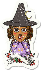 human mage with natural 20 D20 dice roll illustration