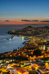 Fototapeta na wymiar Cityscape of Funchal, Madeira at sunset