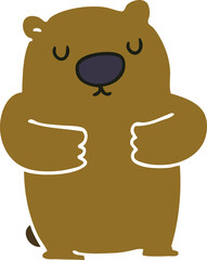 quirky hand drawn cartoon beaver