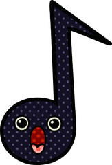 comic book style cartoon musical note