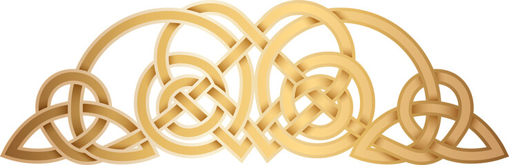 Celtic interlacing golden knot