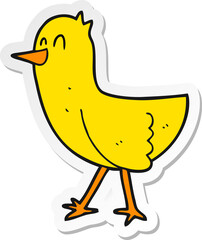 sticker of a cartoon bird