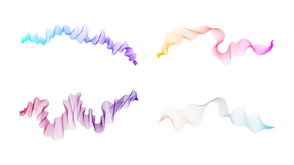 Abstract backdrop with wave gradient lines