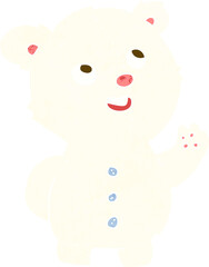 cartoon cute polar bear cub
