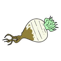 comic book style cartoon turnip