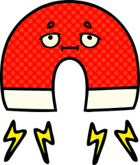 comic book style cartoon magnet
