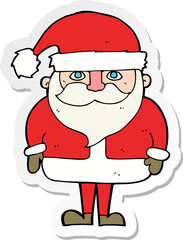 sticker of a cartoon santa claus