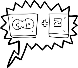 speech bubble cartoon command Z function