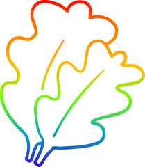 Obraz premium rainbow gradient line drawing fall leaves cartoon