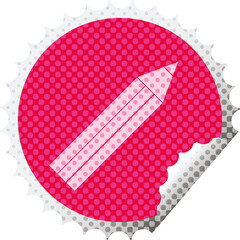 Pencil circular peeling sticker