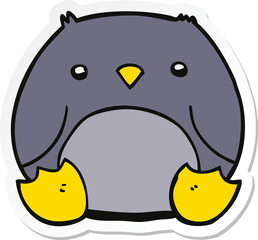 sticker of a cartoon penguin