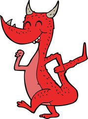 cartoon happy dragon