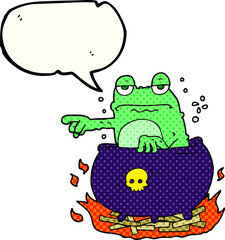 comic book speech bubble cartoon halloween toad