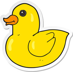 sticker of a cartoon rubber duck