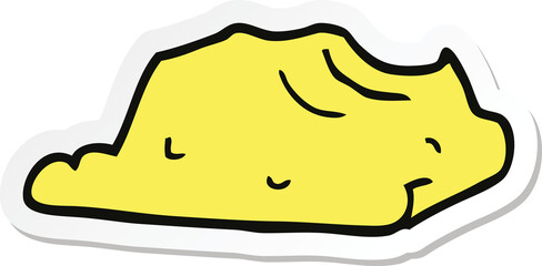 sticker of a cartoon butter